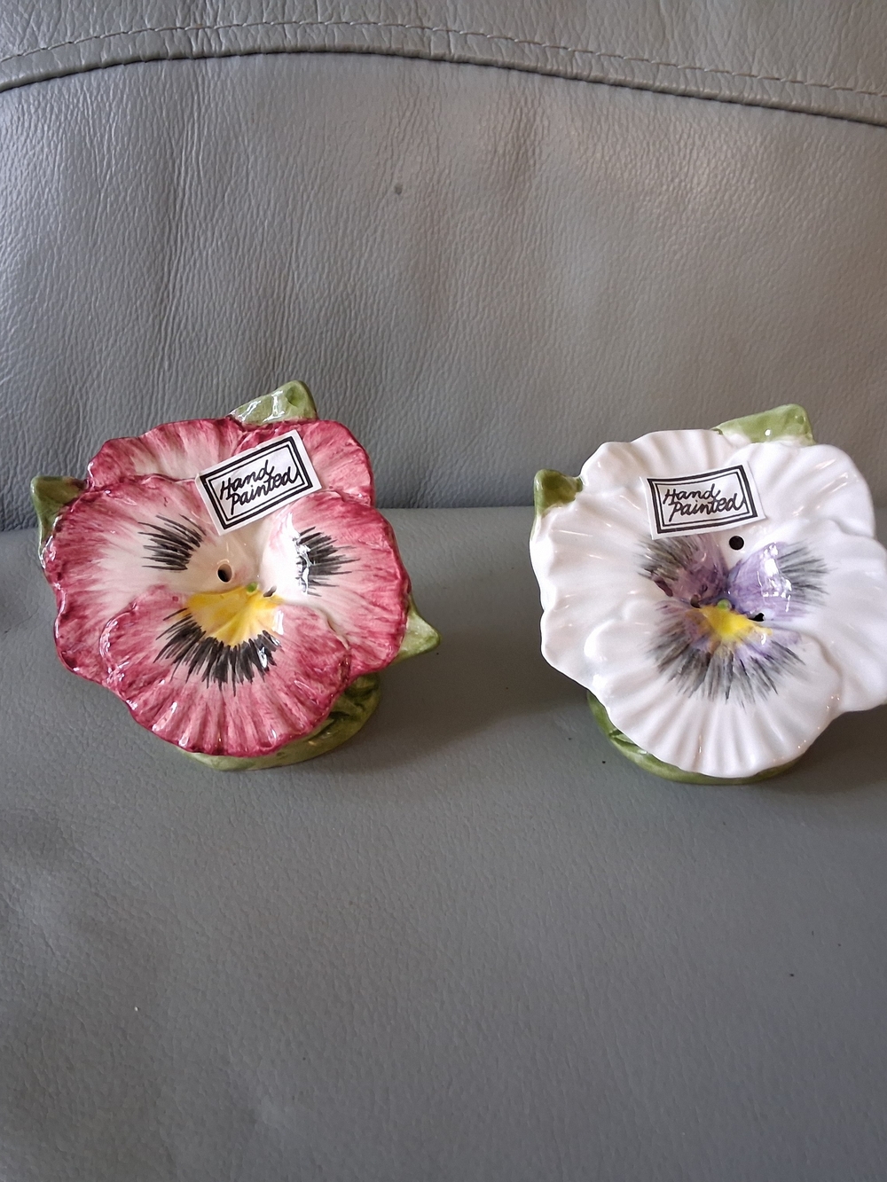 Vintage Fitz & Floyd Pansy Salt & Pepper Shakers